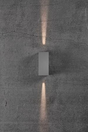 Nordlux Asbol Kubi Innen- und Außenwandleuchte eckig in grau inkl. warmweißer LED